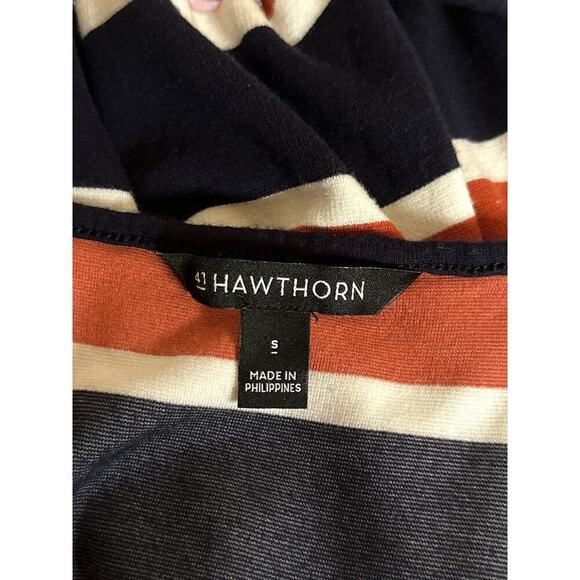 41 Hawthorn Women's Annora Faux Wrap Knit Dress Size S Multicolor Striped Jersey - Picture 7 of 8